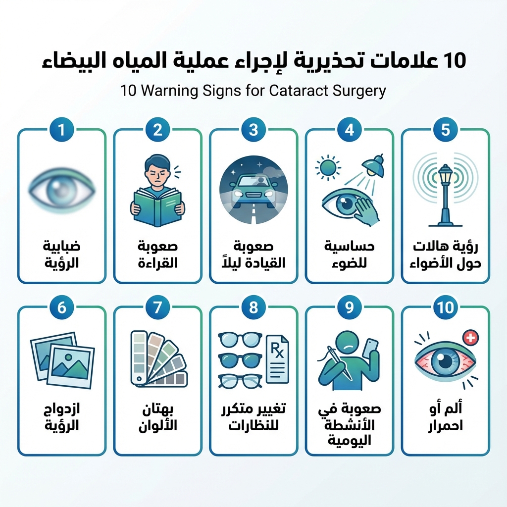 شجرة القرار: متى يجب عمل عملية المياه البيضاء