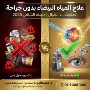 أفضل مركز عيون في مصر 2026 18 علاج المياه البيضاء في العين بدون جراحة