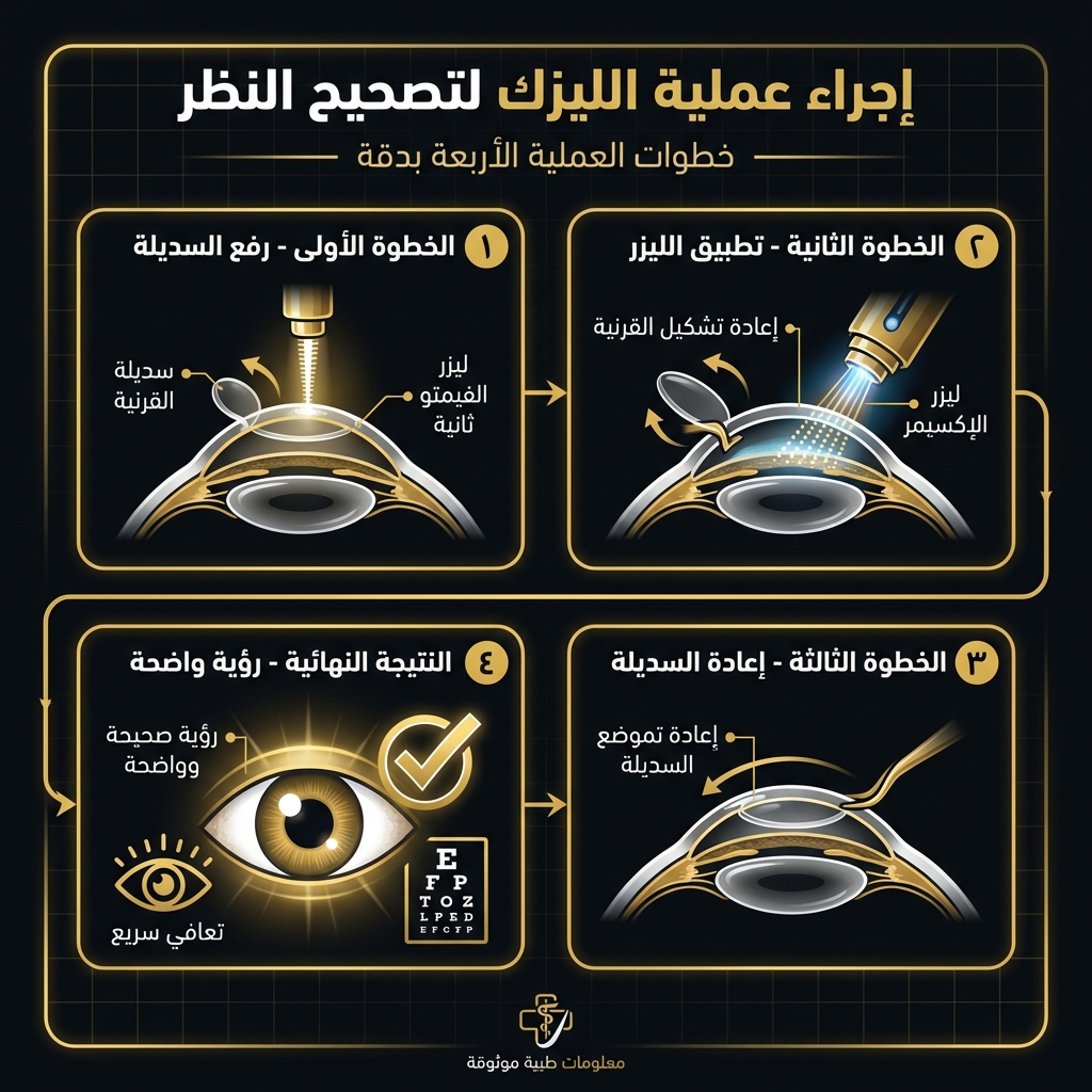 مراحل إجراء عملية الليزك بالتفصيل
