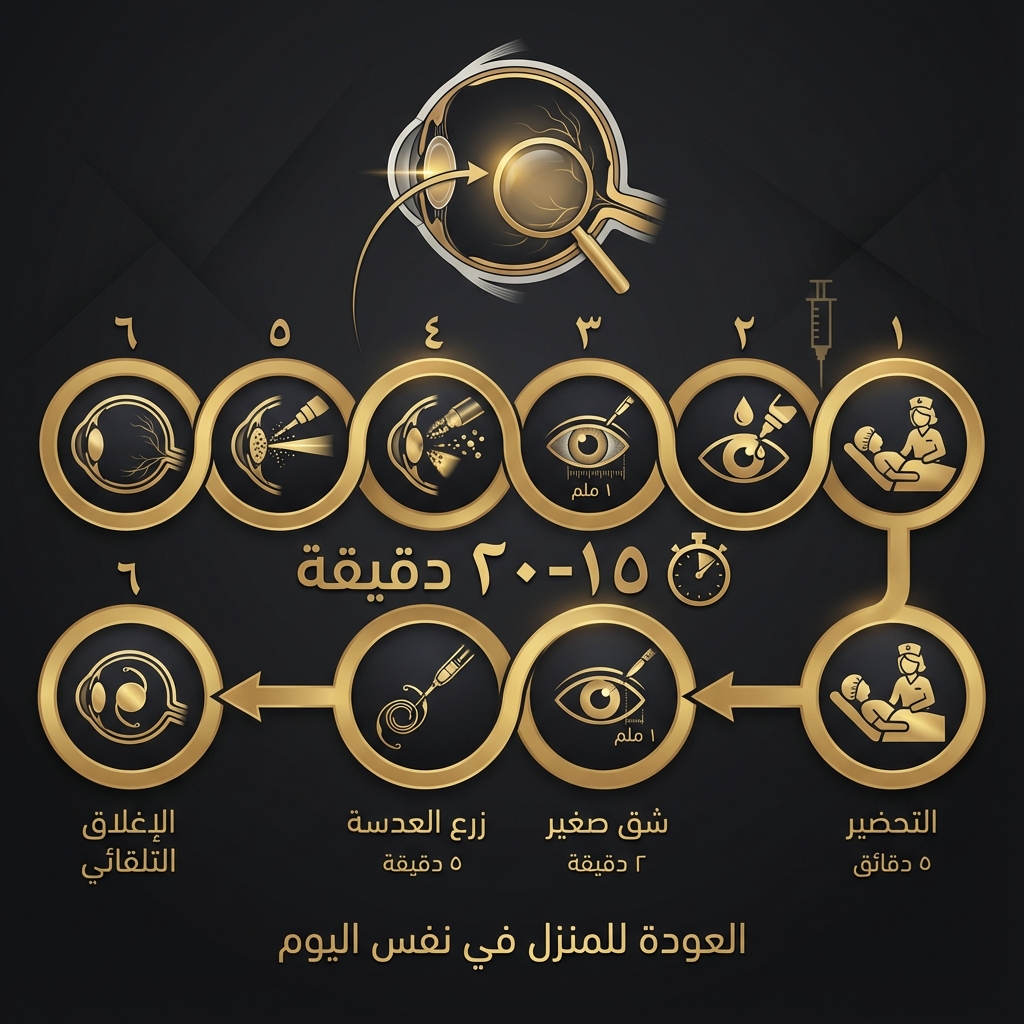 خطوات عملية المياه البيضاء step by step