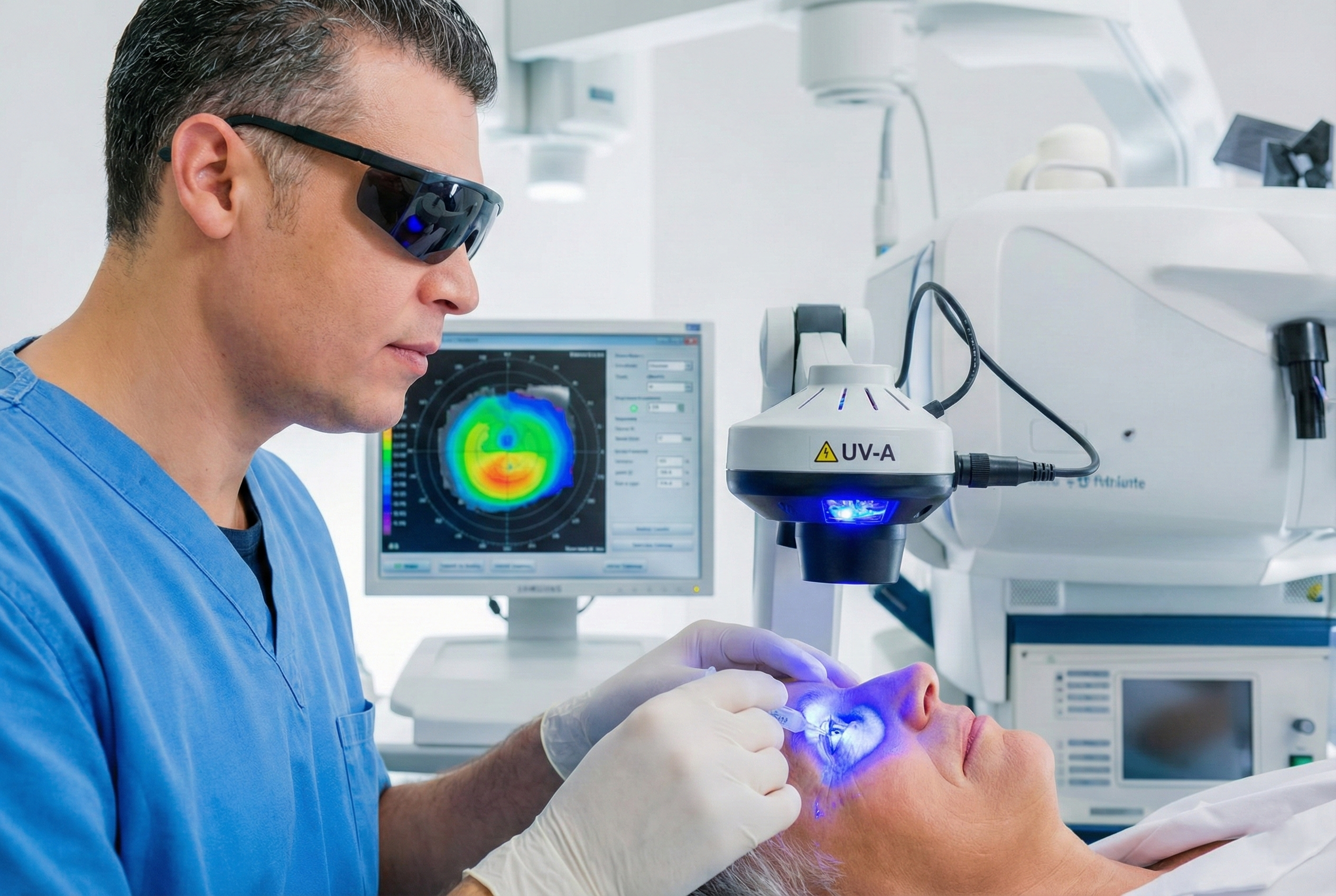 عملية تثبيت القرنية المخروطية