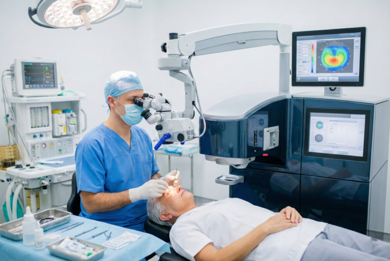 مراحل اجراء عملية تثبيت القرنية